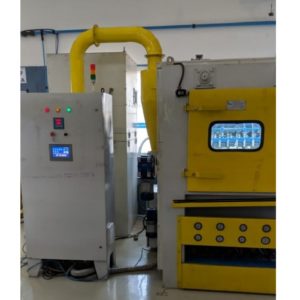 Deflashing Machine with Nozzle Reciprocation.